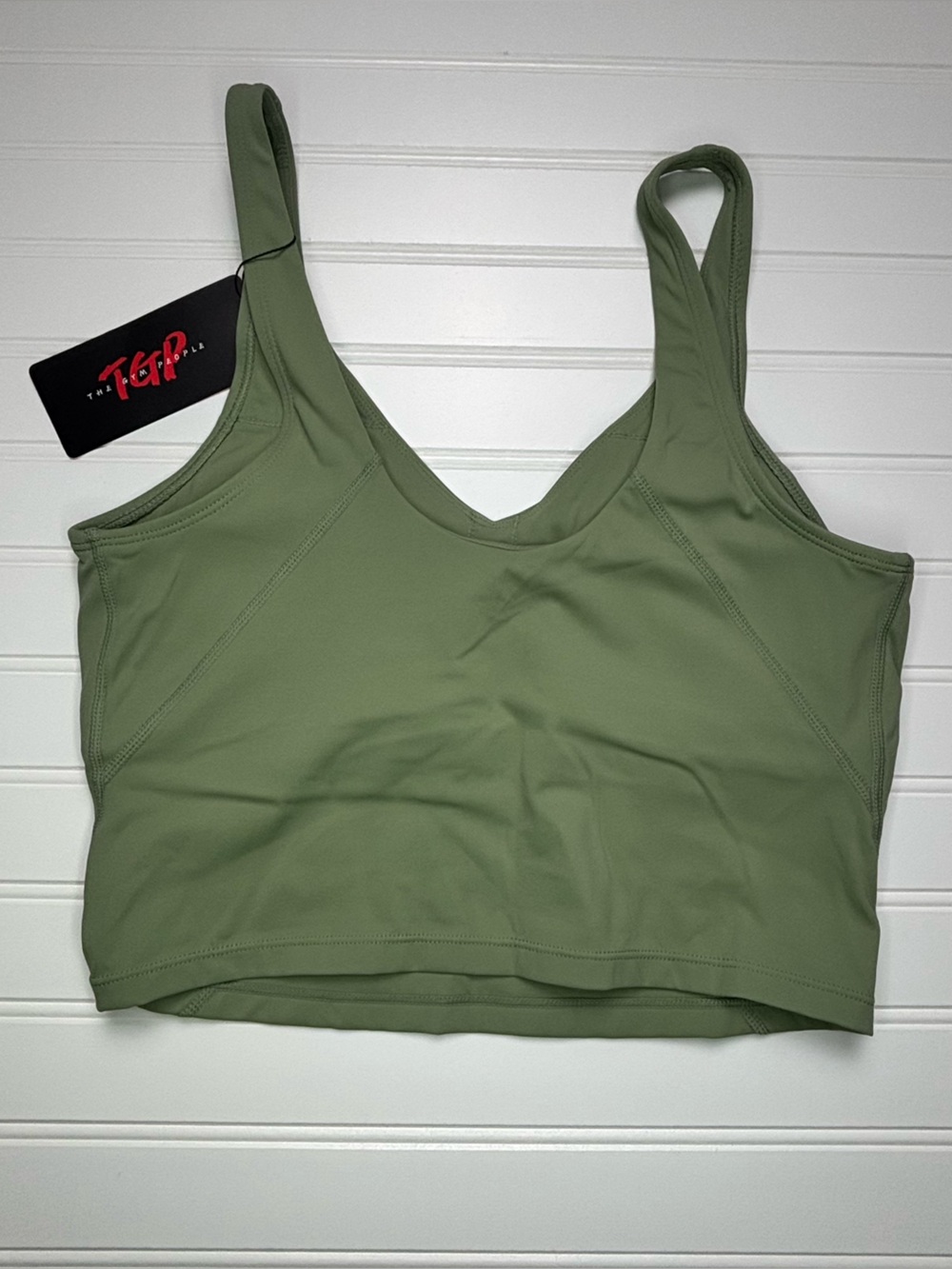 The Gym PeopleHigh-Waist Olive Green Swim Bottoms size M